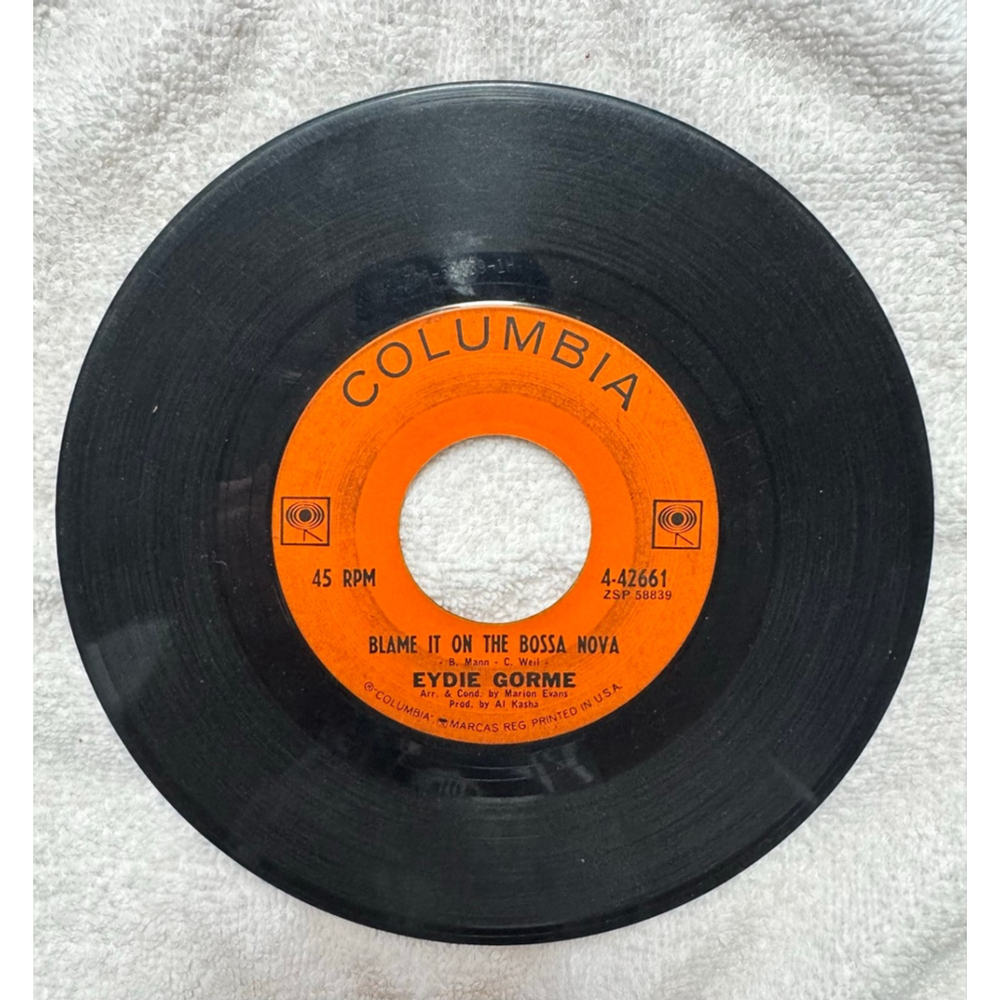 1963 Columbia Records 45 RPM Eydie Gormé “Blame It On The Bossa Nova”